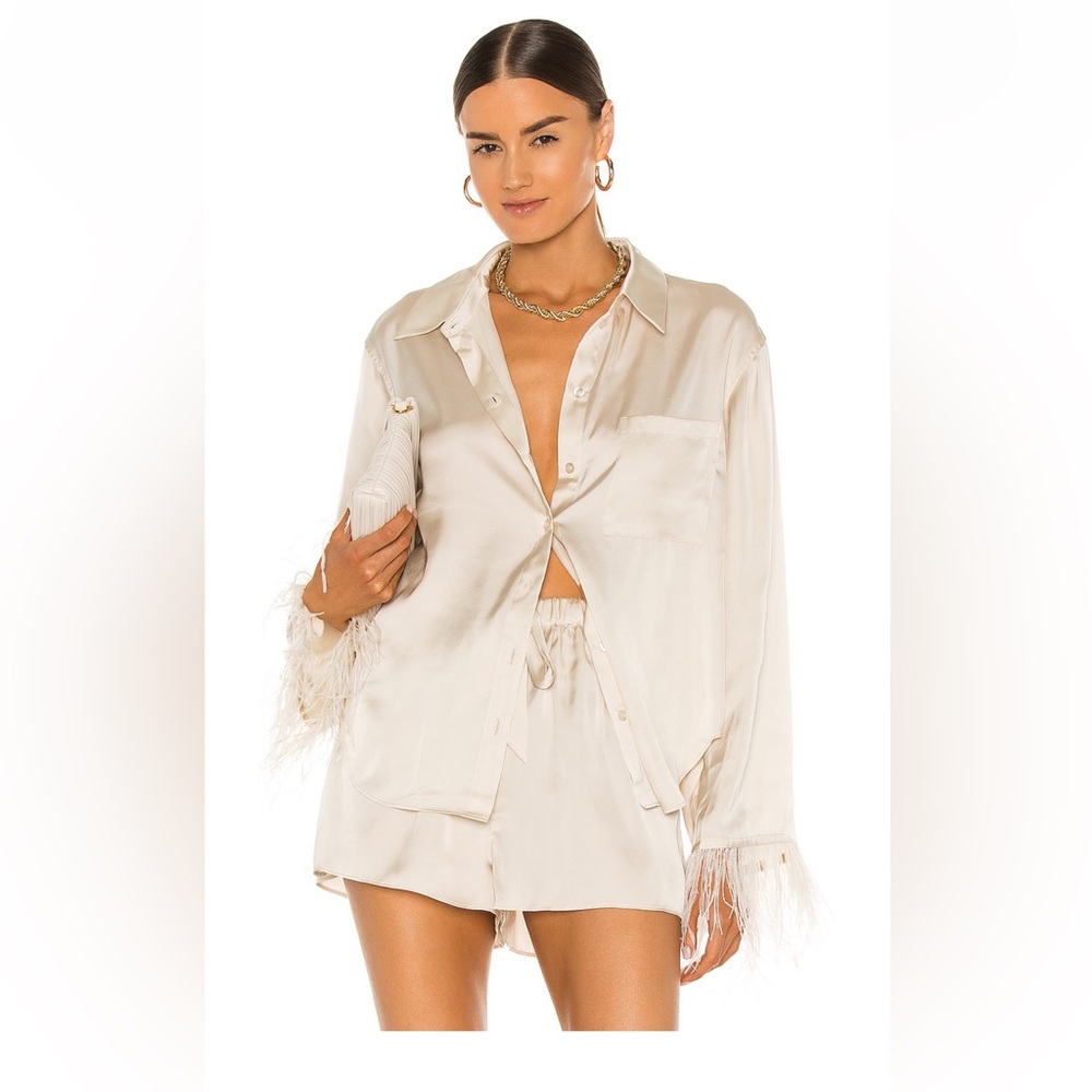 Elegant Cream Satin Blouse